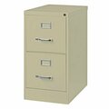 Hirsh Industries 14409 Putty Two-Drawer Vertical Letter File Cabinet - 15'' x 25'' x 28 3/8'' 42014409